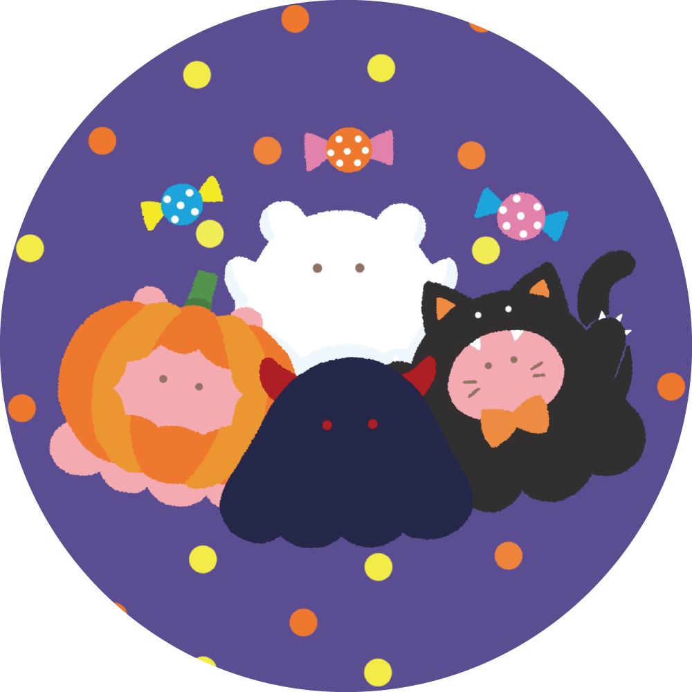 ハロウィーン缶バッジ 【parako】 | CREATORS RUSH!! | ココノ商店
